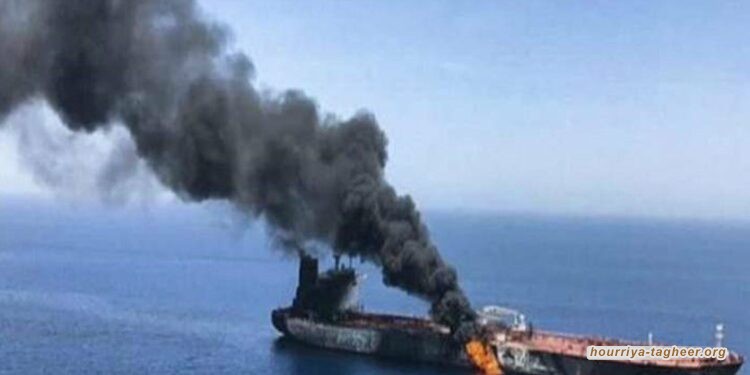 انفجار لغم بناقلة بحرية يونانية في ميناء الشقيق السعودي