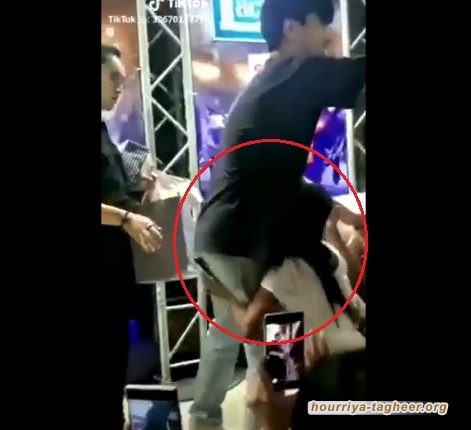 فتاة سعودية تحتضن عضو بفرقة BTS الكورية