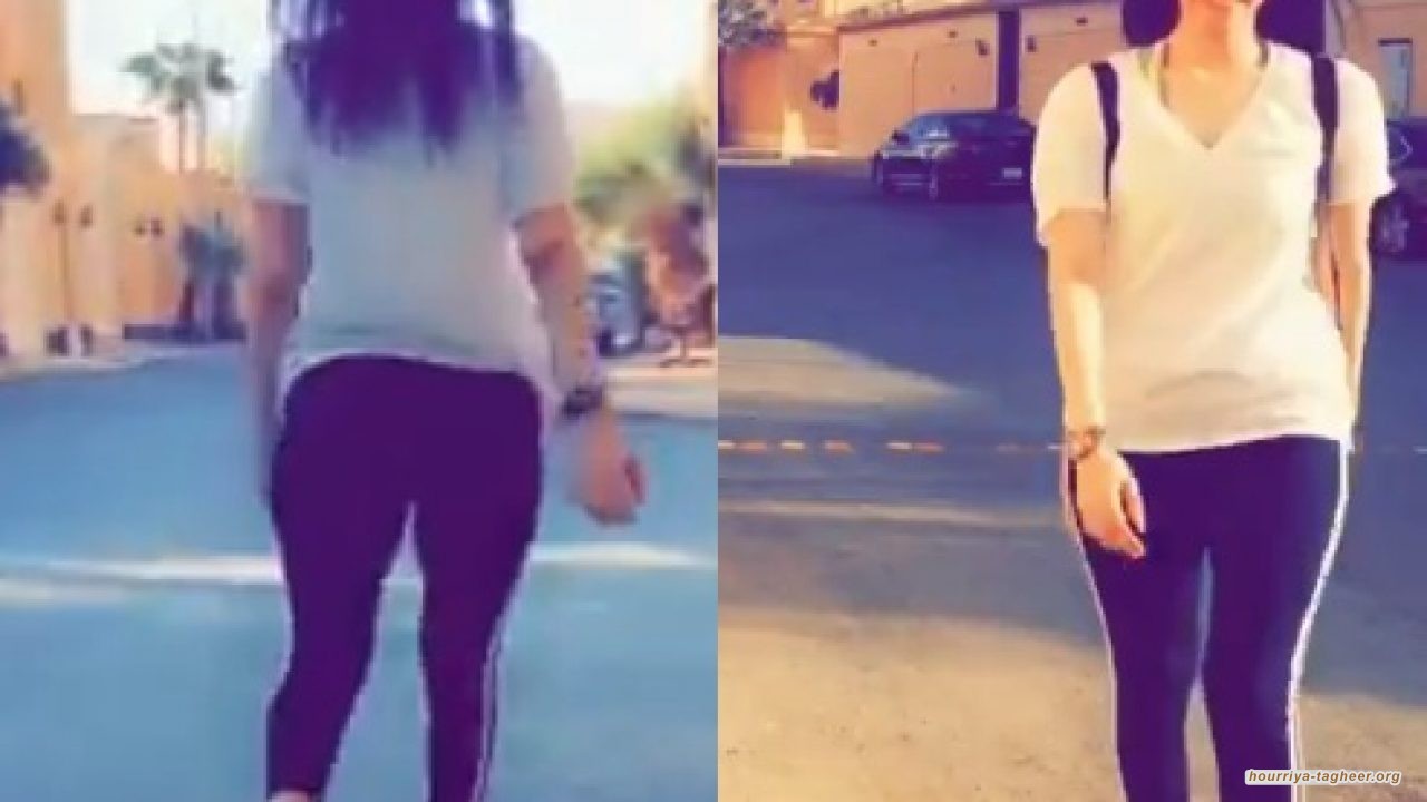 فتاة تخلع العباءة وتتجول بملابس فاضحة في شوارع الرياض