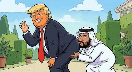 علماء الدين يباركون لابن سلمان تقبيل مؤخرة ترامب