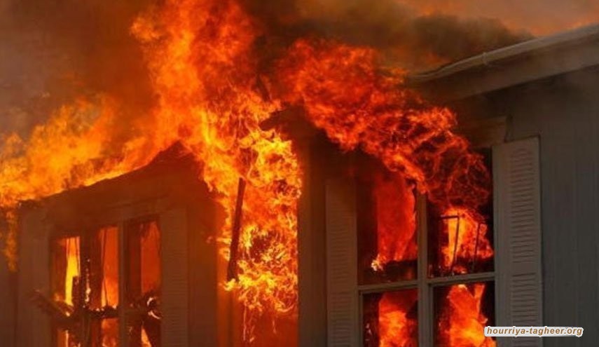 حشود عراقية تقتحم مقر قناة سعودية وتضرم به النار