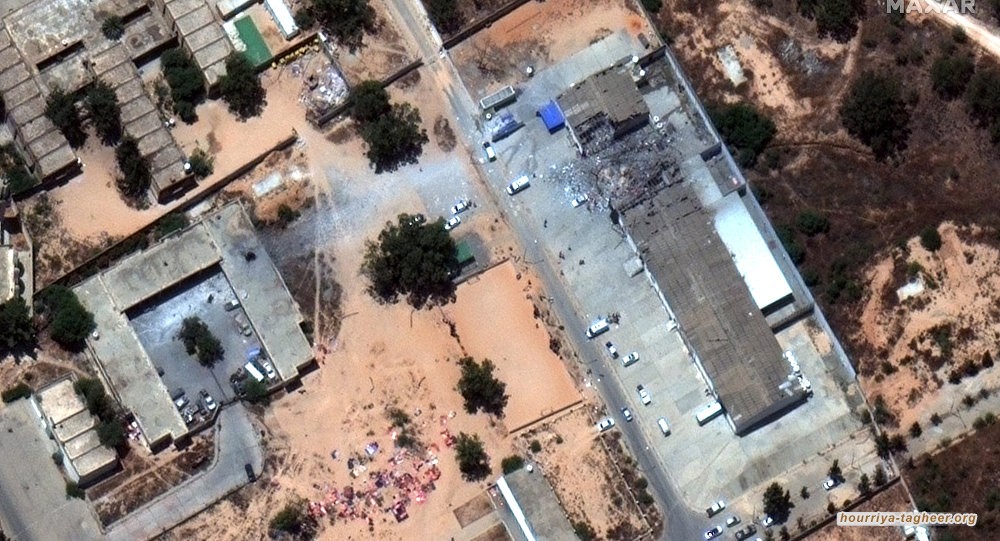 كإلعادة قناة العربية تبث مشاهد من لعبة فيديو على أنها من قاعدة الوطية اليبية