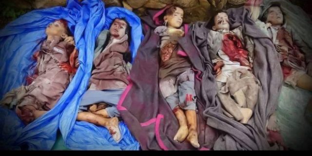 10 شهداء تحت سن الــ 15 و 21 جريحا ضحايا مجرزة العدوان السعودي في مدرسة آل فاضل بصعدة