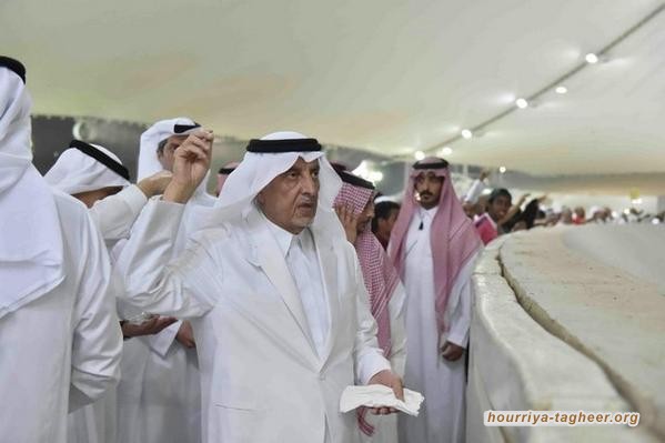 أمن الحرم يخلي الساحة لخالد الفيصل حتى يرمي الجمرات